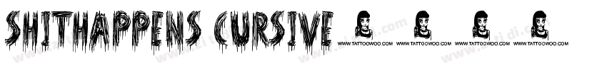 ShitHappens Cursive字体转换